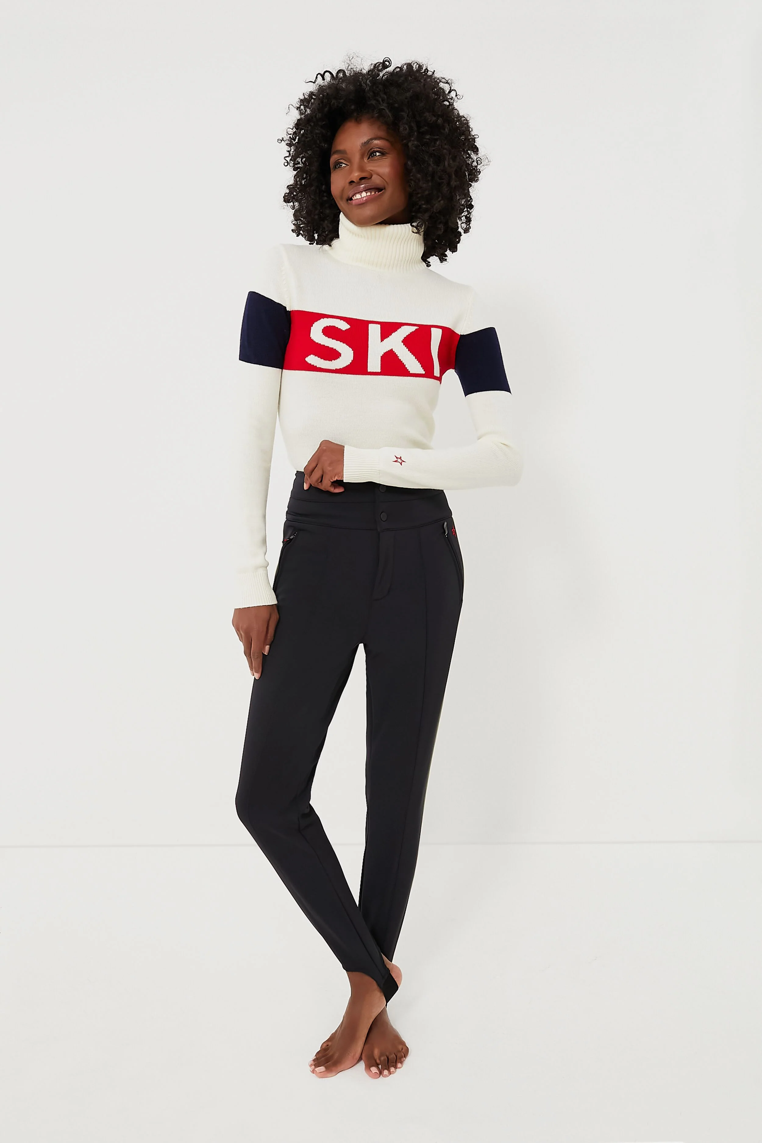 Black Aurora Skinny Stirrup Race Pant - Image 2