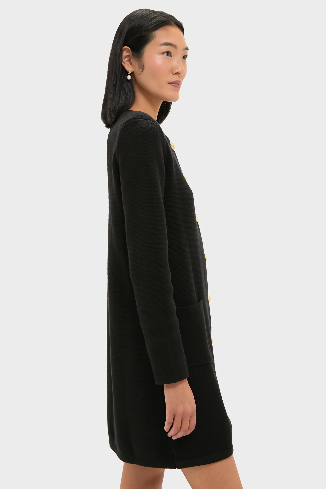 Black Knit Jaq Mini Dress - Image 3