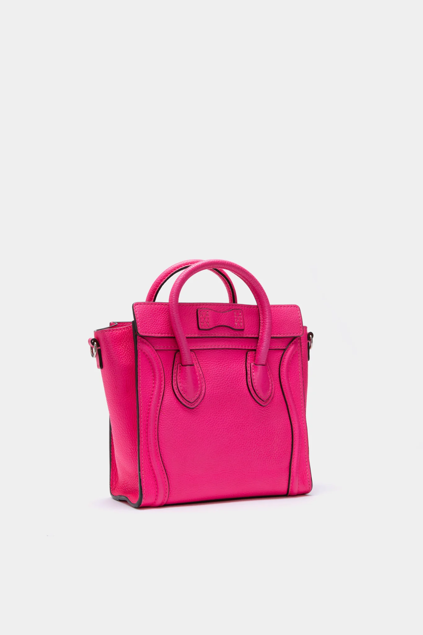 CELINE Pink Leather Mini Luggage Shoulder Bag - Image 4