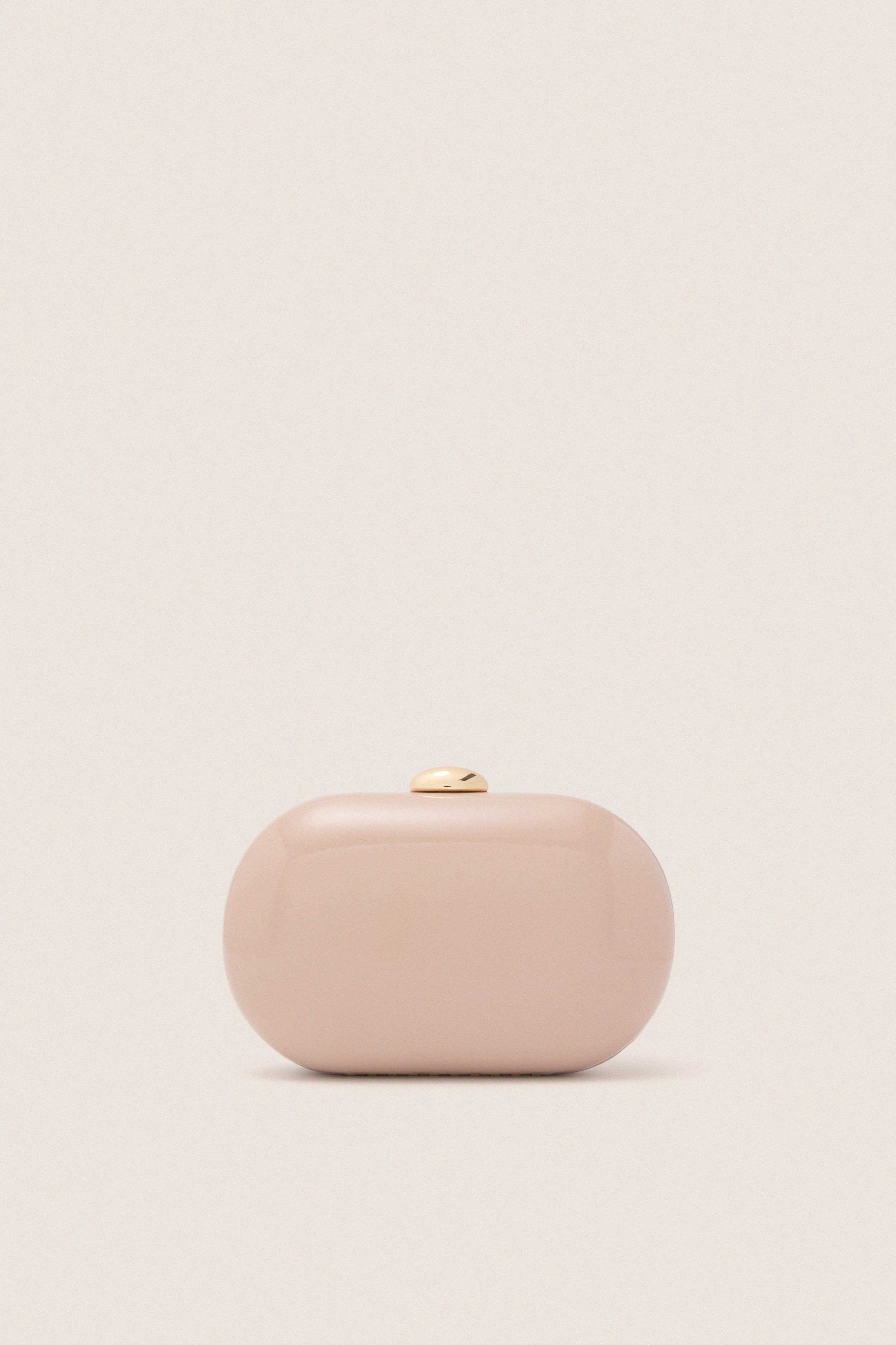 Latte Patent Selena Clutch Bag