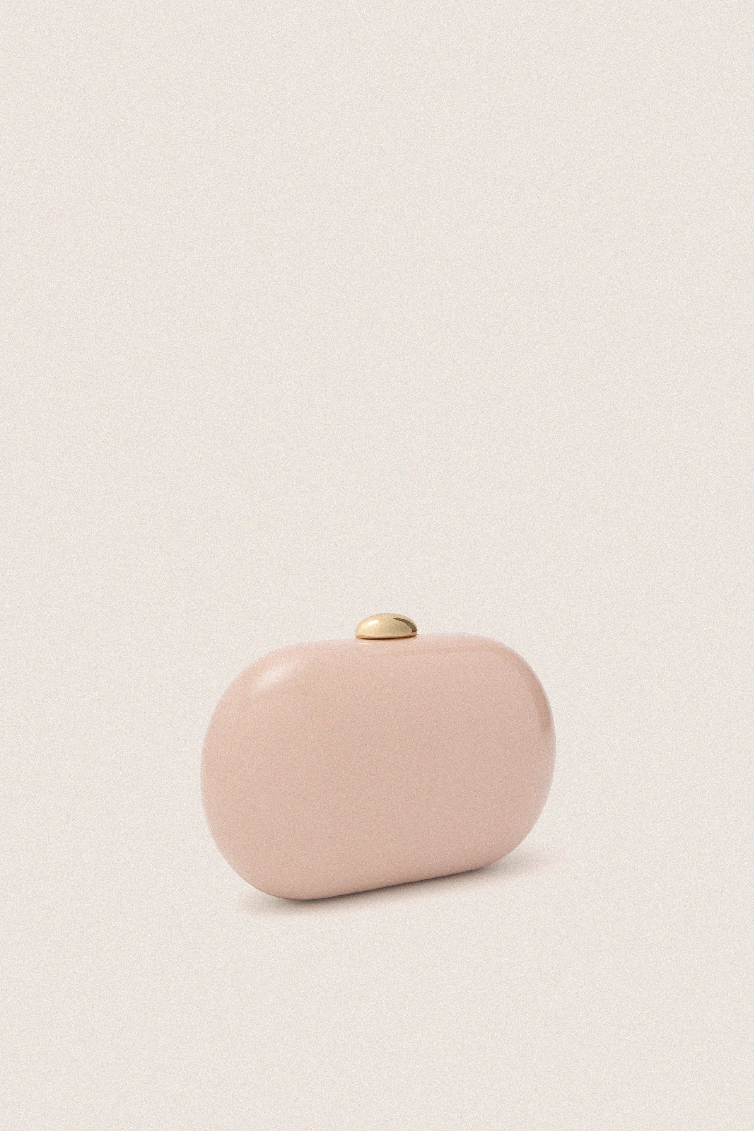 Latte Patent Selena Clutch Bag - Image 5