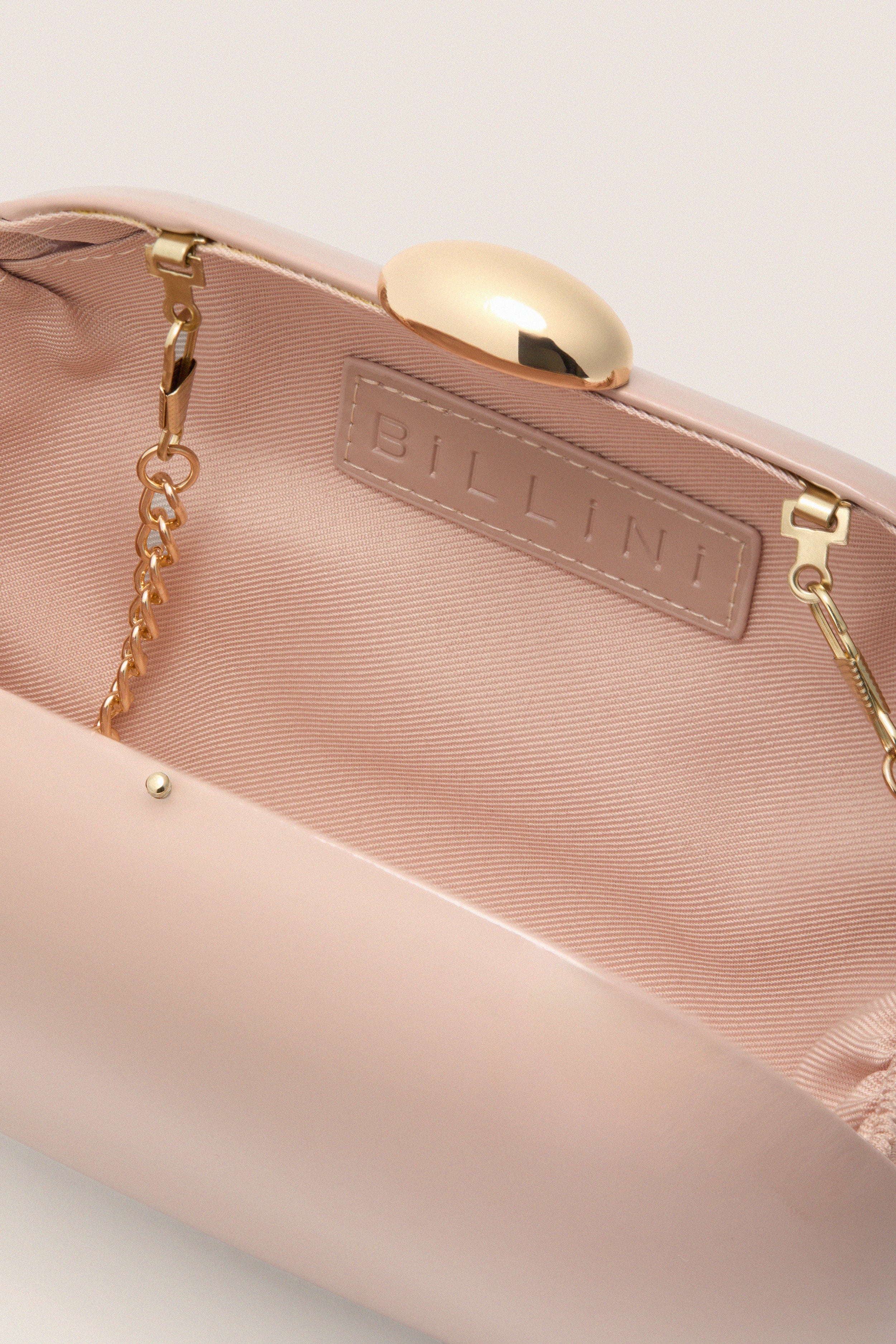 Latte Patent Selena Clutch Bag - Image 6