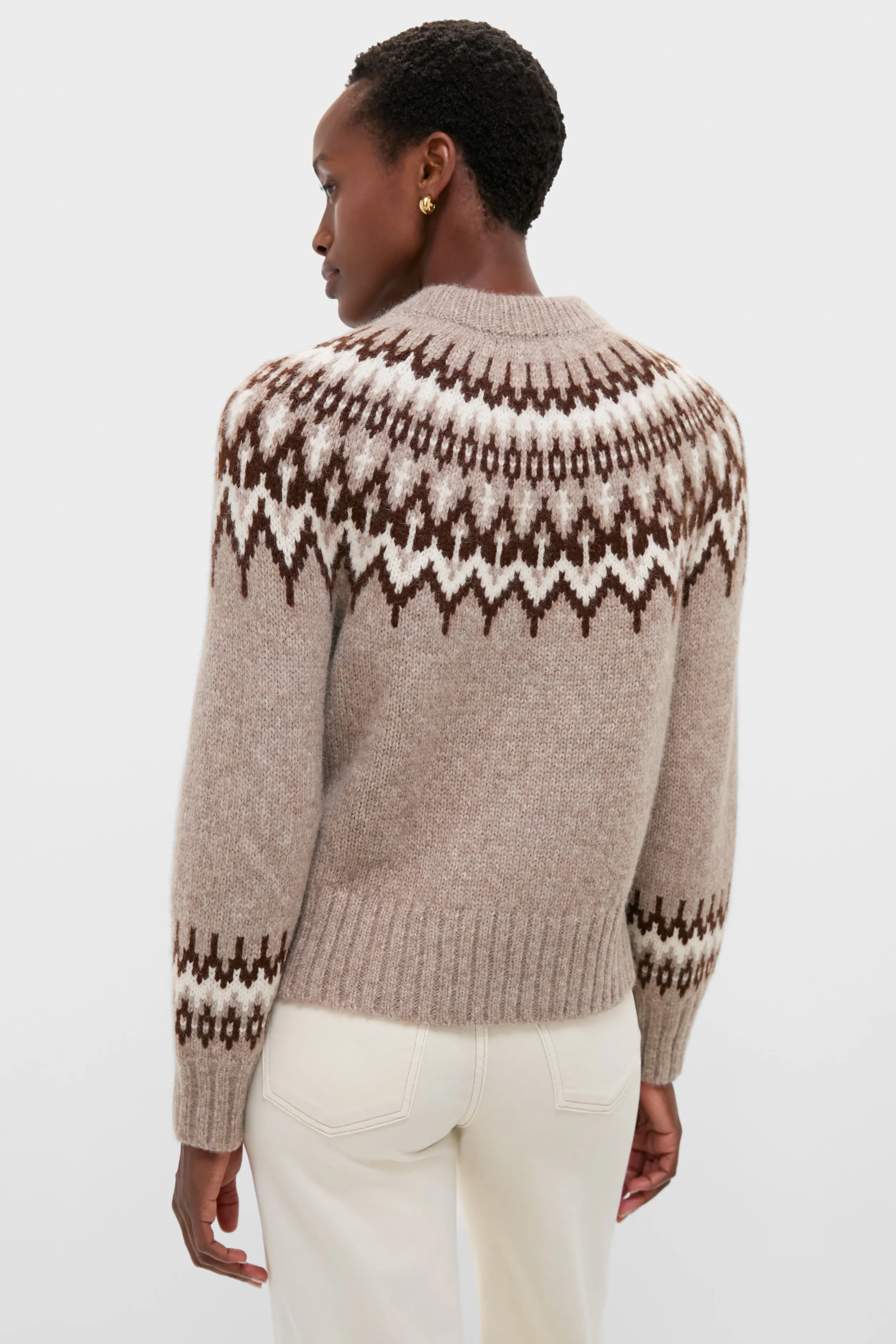 Taupe Fairisle Thatcher Crewneck - Image 4